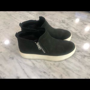 Women’s black mid top sneakers